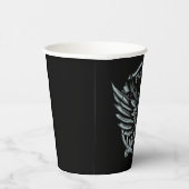 Individuelle Name Biker Skull Wings Motorradgarage Pappbecher (Rechts)