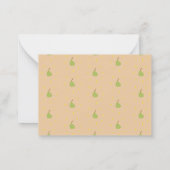 Individuelle Name-Birnmuster braun Mitteilungskarte (Rückseite)