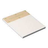 Individuelle Name-Birnmuster braun Notizblock (angewinkelt)