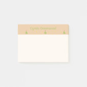 Individuelle Name-Birnmuster braun Post-it Klebezettel (Vorderseite)