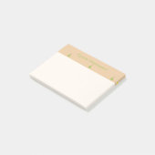 Individuelle Name-Birnmuster braun Post-it Klebezettel (angewinkelt)