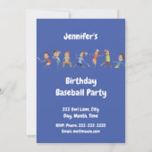 Individuelle Name Birthday Baseball Party Einladun Einladung (Rückseite)
