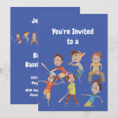 Individuelle Name Birthday Baseball Party Einladun Einladung (Vorne/Hinten)