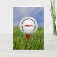 Individuelle Name Birthday Golf Ball auf dem T-Shi