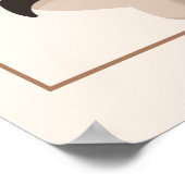 Individuelle Name & Birthday Igel Cartoon Tier Poster (Ecke)