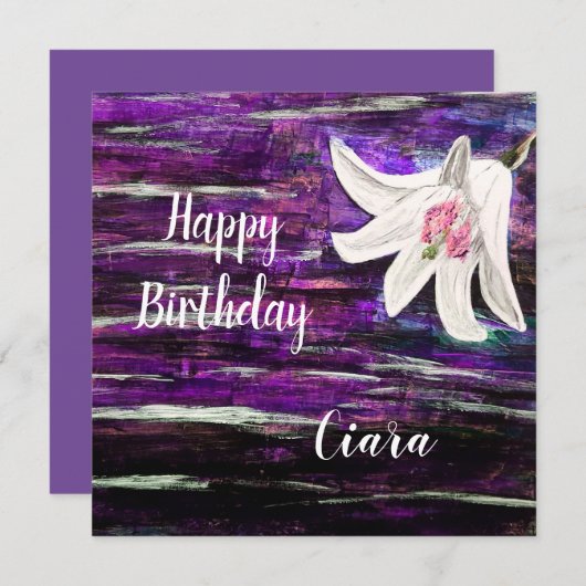 Individuelle Name Birthday Karte (Vorne/Hinten)