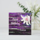 Individuelle Name Birthday Karte (Stehend Vorderseite)