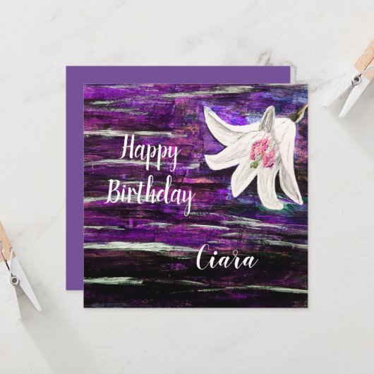 Individuelle Name Birthday Karte (Vorderseite/Rückseite Beispiel)