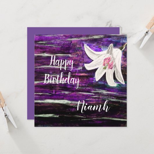 Individuelle Name Birthday Karte (Vorderseite/Rückseite Beispiel)