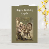 Individuelle Name Birthday Spaß Vintag Spinning Cl Karte (Gelbe Blume)