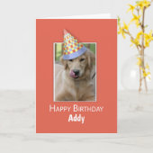 Individuelle Name Birthday zu Hunde Humor Funny Ha Karte (Gelbe Blume)