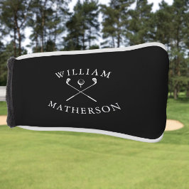 Individuelle Name Black and White Golf Clubs Headcover