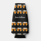 Individuelle Name Black Ber Muster Personalisiert Flaschenkühler (Vorderseite)