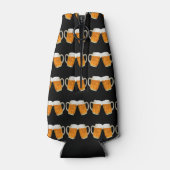 Individuelle Name Black Ber Muster Personalisiert Flaschenkühler (Rückseite)