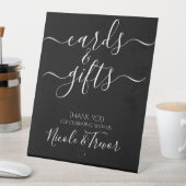 Individuelle Name Black Calligraphy Cards & Gifts Sockelschild (In Situ)