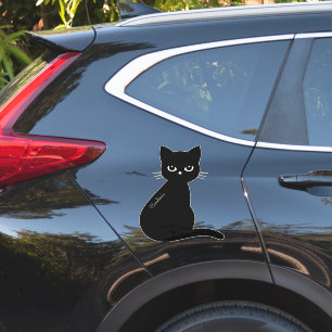 Individuelle Name Black Cat Cat Car Suitcase Aufkleber