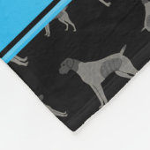 Individuelle Name Black German Drahthaar Pointer d Fleecedecke (Ecke)