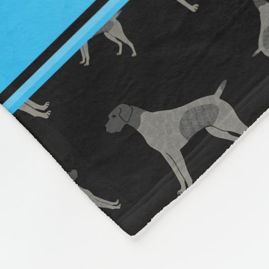 Individuelle Name Black German Drahthaar Pointer d Fleecedecke (Ecke)