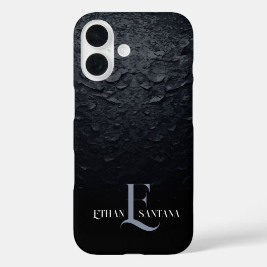Individuelle Name Black Gradient Case-Mate iPhone Hülle (Rückseite)