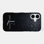 Individuelle Name Black Gradient iPhone 16 Hülle (Rückseite (Horizontal))
