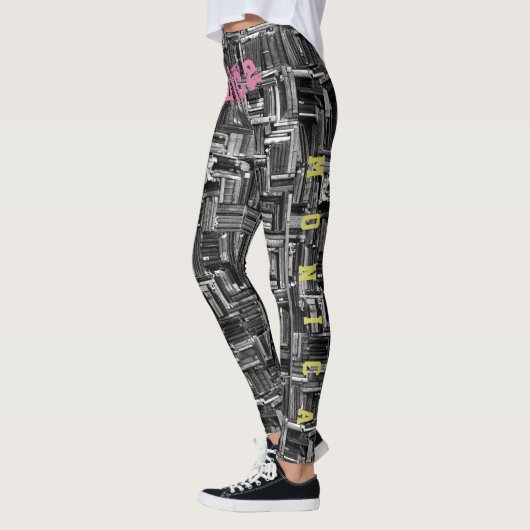Individuelle Name Black Leggings (Links)