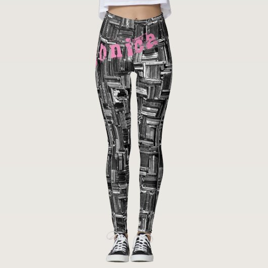 Individuelle Name Black Leggings (Vorderseite)