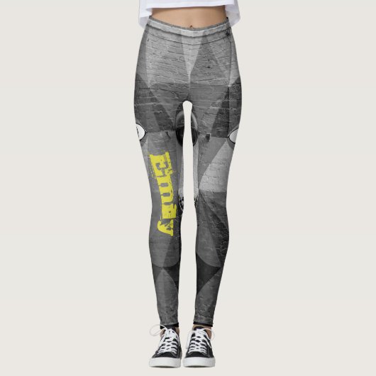 Individuelle Name Black Leggings (Vorderseite)