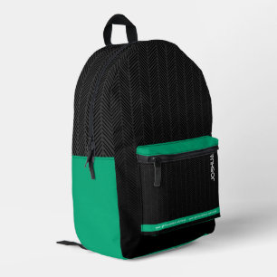 Individuelle Name Black Modern Bedruckter Rucksack