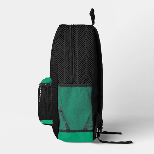 Individuelle Name Black Modern Bedruckter Rucksack (Rechts)