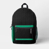 Individuelle Name Black Modern Bedruckter Rucksack (Vorderseite)