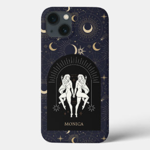 Individuelle Name Black Mystic Zodiac Gemini Case-Mate iPhone Hülle