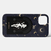 Individuelle Name Black Mystic Zodiac Leo Case-Mate iPhone Hülle (Rückseite (Horizontal))