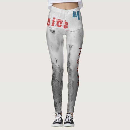 Individuelle Name Black Pastel Leggings (Vorderseite)