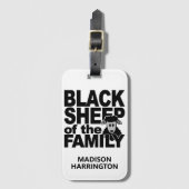 Individuelle Name "Black Sheep" Gepäckanhänger (Vorderseite Vertikal)