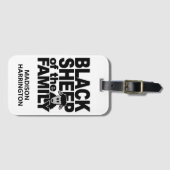 Individuelle Name "Black Sheep" Gepäckanhänger (Vorderseite (Horizontal))