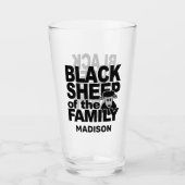 Individuelle Name "Black Sheep" Glas (Vorderseite)