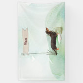 Individuelle Name Black & Tan Dackel Hund Banner (Vertikal)