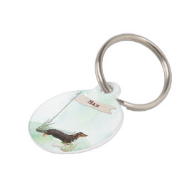 Individuelle Name Black & Tan Dackel Hund Haustiermarke