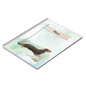 Individuelle Name Black & Tan Dackel Hund Notizblock (Linke Seite)