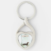 Individuelle Name Black & Tan Dackel Hund Schlüsselanhänger (Vorderseite)