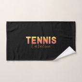 Individuelle Name Black Tennis Player Handtuch (Handtuch)