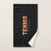 Individuelle Name Black Tennis Player Handtuch (Handtuch)