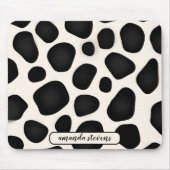 Individuelle Name Black Typografy Abstrakt Pattern Mousepad (Vorne)