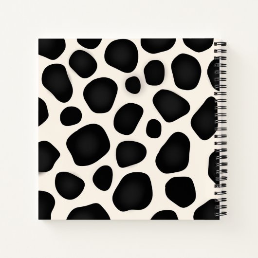 Individuelle Name Black Typografy Abstrakt Pattern Notizblock (Rückseite)