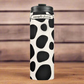 Individuelle Name Black Typografy Abstrakt Pattern Thermosbecher