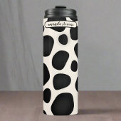 Individuelle Name Black Typografy Abstrakt Pattern Thermosbecher