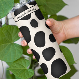 Individuelle Name Black Typografy Abstrakt Pattern Thermosbecher