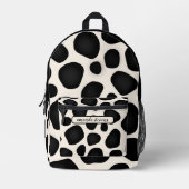 Individuelle Name Black Typografy Pattern Abstrakt Bedruckter Rucksack (Vorderseite)