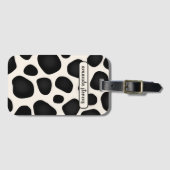 Individuelle Name Black Typografy Pattern Abstrakt Gepäckanhänger (Vorderseite (Horizontal))