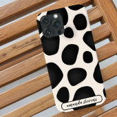 Individuelle Name Black Typografy Pattern Abstrakt iPhone Hülle